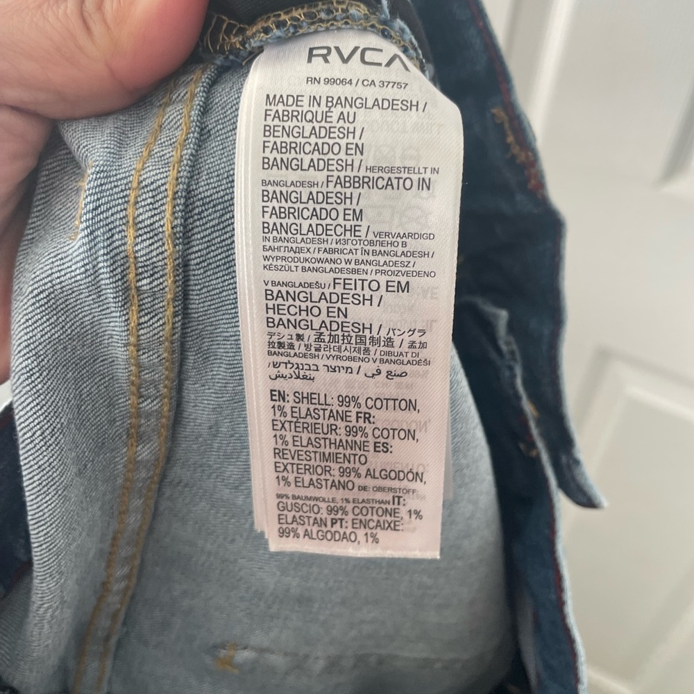 Men’s RVCA Daggers slim straight fit jeans - Picture 6 of 8